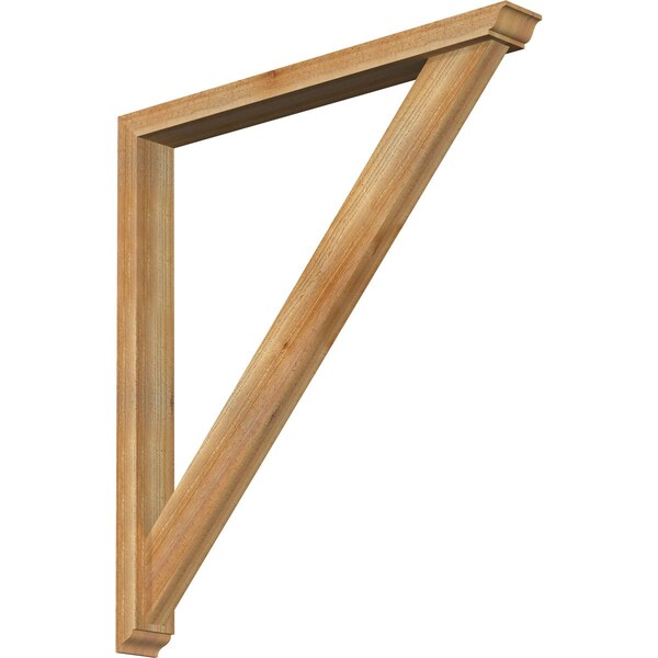 Ekena Millwork Traditional Traditional Rough Sawn Bracket w/ Offset Brace, Western Red Cedar, 4"W x 36"D x 40"H BKT0402X36X40TRA01RWR - main